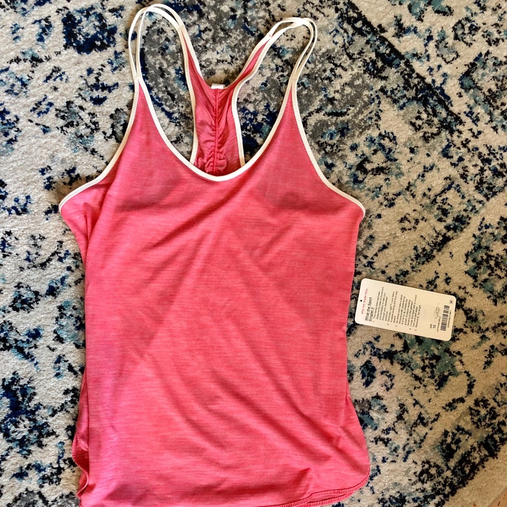 Lululemon Coral What The Sport Singlet